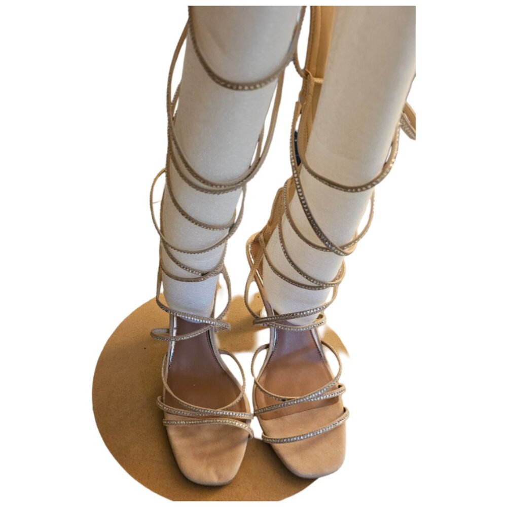 Gianni Bini Zaxton Tall Strap Dress Sandals 11M Spanish Sand color